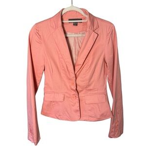 Suzy Shier Coral Blazer Size XS Cotton Lightweight Spring Tailored Feminine
